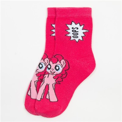 Носки для девочки «Пинки Пай», My Little Pony, 16-18 см, цвет розовый