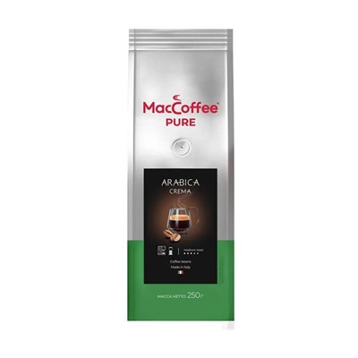 Кофе жареный в зёрнах "Pure Arabica", MacCoffee, 250 г