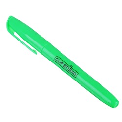 Маркер-выделитель зеленый, скошенный наконечник, линия 4мм