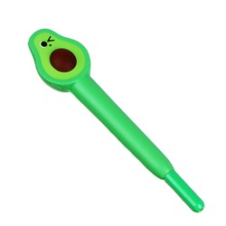 Ручка-мялка шариковая, дизайн в форме авокадо, мягкий корпус, 16,5см, полиуретан, пластик