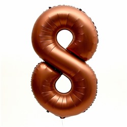 Шар фольгированный 40" «Цифра 8», шоколад