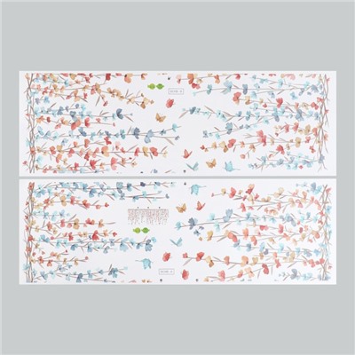 Наклейка пластик интерьерная цветная "Лианы цветов" набор 2 листа 30х90 см