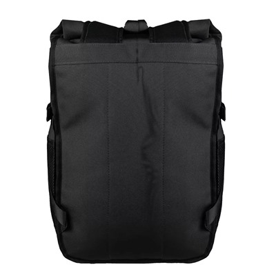 Рюкзак-торба 45x29x16см, 2 отд.на застежках, 2 карм., перед.,бок.утяжки, голограф.вставки, ПЭ,черный