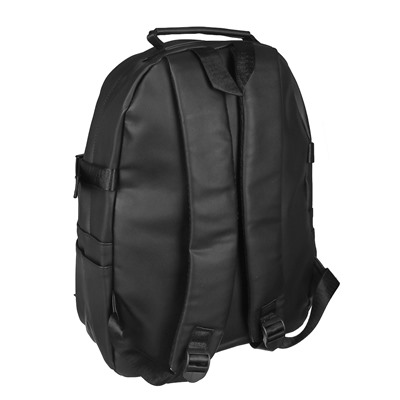 Рюкзак универсальный 43x30x13см, 1 отделение, 5 карманов, боковые утяжки, искусственная кожа, черный