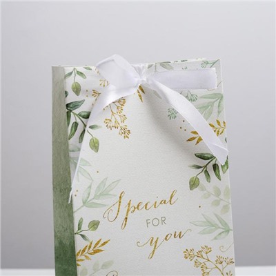 Пакет подарочный с лентой «Special for you», 13 × 23 × 7 см