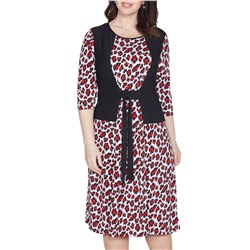 Платье Лауме-Лайн «Броская комбинация». Цвет: леопардовый, красный