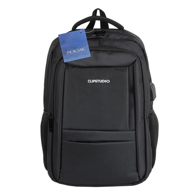 Рюкзак универсальный 46x33x17,5см, 2 отд, 4 карм., спинка с эрг.элементами, USB/науш., черный, ПЭ