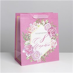 Пакет ламинированный «Розовые мечты», ML 23 × 27 × 11,5 см