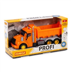 "Профи", автомобиль-самосвал инерционный (со светом и звуком) (оранжевый) (в коробке)