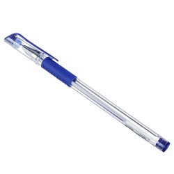 Ручка гелевая с резиновым держателем 0,5мм, синяя
