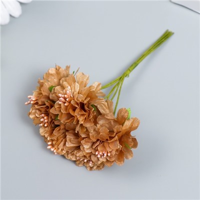 Цветы для декорирования "Пион садовый карамель" 1 букет=6 цветов 10 см