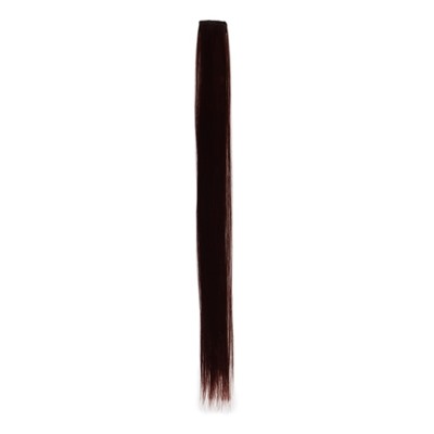 Локон накладной, прямой волос, на заколке, 50 см, 5 гр, цвет каштановый