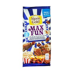 Шоколад молочный "Alpen Gold Max Fun", 150 г, в ассортименте