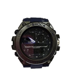 Мужские часы G-Shok с ремешком чёрного синего цвета.