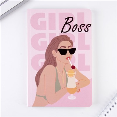 Ежедневник в обложке шейкер А5, 96 листов Girl Boss