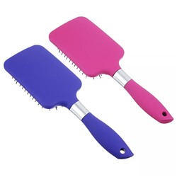 Массажная расческа плоская ЮниLook, 25,5 см, розовый/фиолетовый