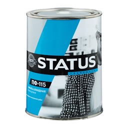 Краска STATUS Эмаль ПФ-115 Белая 0,8кг (для металлических, деревянных, бетонных поверхностей)