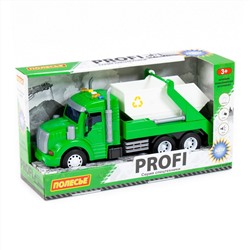 "Профи", автомобиль-контейнеровоз инерционный (со светом и звуком) (зелёный) (в коробке)