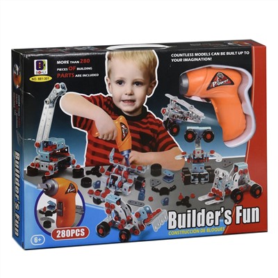 Набор конструктор Builders fun (280 деталей)