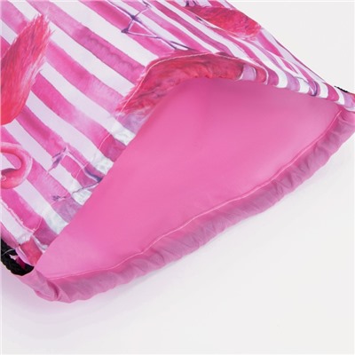 Мешок для обуви на шнурке, цвет розовый