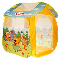 Палатка детская игровая Три Кота 83х80х105см, в сумке Играем вместе
