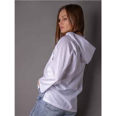 Рубашка-туника женская пляжная с завязками, белый