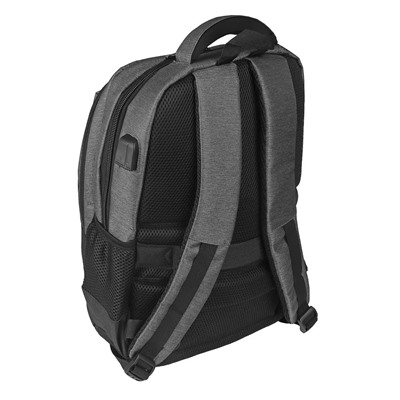 Рюкзак универсальный 46x35,5x19см, 2 отд, 3 карм., спинка с эрг.элементами, USB/науш., черный, ПЭ