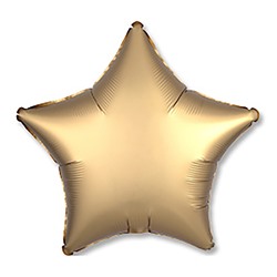 Шар фольгированный 19" "Звезда", сатин, золотистый, 1 шт.