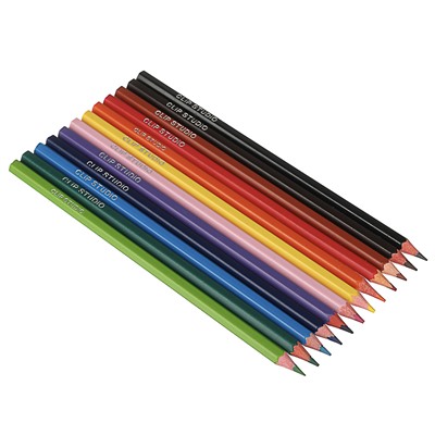 Карандаши ClipStudio 12 цветов шестигранные, пластик
