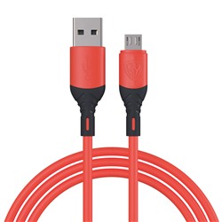 BY Кабель для зарядки Карнавал Micro USB, 1м, 2А, красный