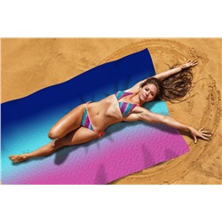 Пляжное покрывало "Сине-розовый перелив",  145*200 см. арт. ПППА038-13036