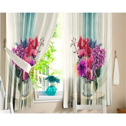 Комплект фотоштор ТамиТекс «Цветы в вазе»