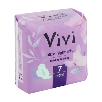 Прокладки "Ultra Night Soft", Vivi, 7 шт.