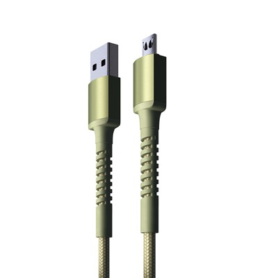 BY Кабель для зарядки XXL Micro USB, 2 м, Быстрая зарядка QC3.0, зеленый