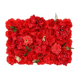 INBLOOM Изгородь цветочная, красный, пластик, полиэстер, 40х60см