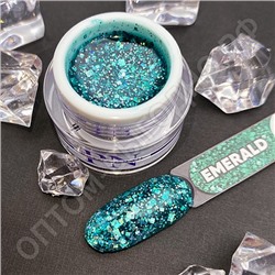 DIAMOND GEL Emerald гель для дизайна с глиттером 5 гр, PN