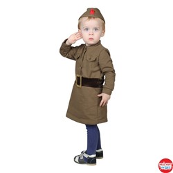 Костюм военного д/девочки:платье,пилотка,трикотаж, хлопок100%рост 92,возр1,5-3года