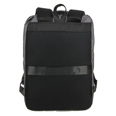 Рюкзак универсальный 42x30x13,5см, 2 отд, 1 карм., отделка прорезин.мат., USB, ПЭ под ткань,чер/сер.