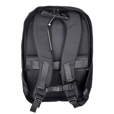 Рюкзак подростковый, 45x32x15см, 1 отделение, ПЭ, иск.кожа, спинка с эрг.элем., USB, черный