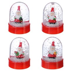 СНОУ БУМ Снежный шар 5,8 см,пластик,с Дедом Морозом,4 дизайна