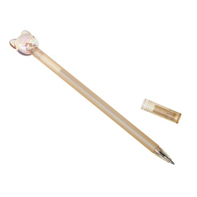 Ручка шариковая, наконечник в форме собаки (Акрил + АБС пластик + ПВХ), 19см, 3 цвета корпуса