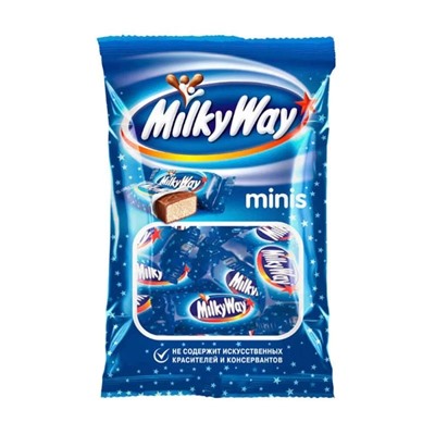 Конфеты шоколадные "Minis", Milky Way, 176 г