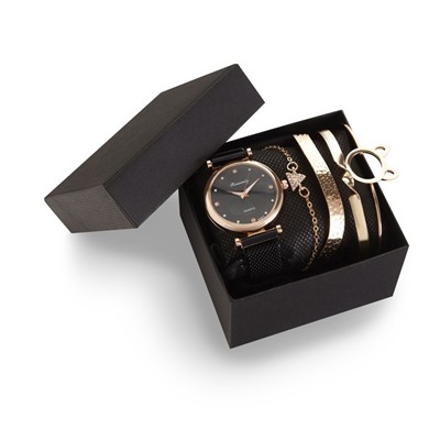Женский подарочный набор Rinnady 5 в 1: наручные часы и 4 браслета