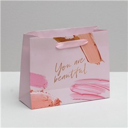 Пакет ламинированный горизонтальный «You are beautiful», 22 × 17.5 × 8 см