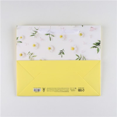 Пакет ламинированный горизонтальный «Цветочное счастье», ML 27 × 23 × 11,5 см