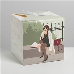 Коробка складная «GIRL», 18 × 18 × 18 см