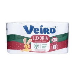 Бумага туалетная "Luxoria", Veiro, 3 слоя, 8 рулонов