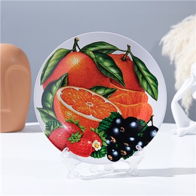 Тарелка декоративная «Апельсиновое настроение», настенная, D = 17,5 см