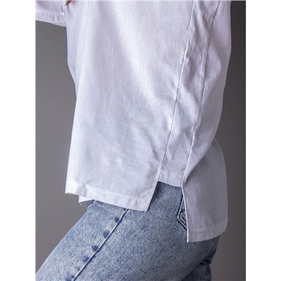 Рубашка-туника женская пляжная с завязками, белый