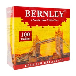 Чай чёрный "English breakfast", Bernley, 100 пакетиков